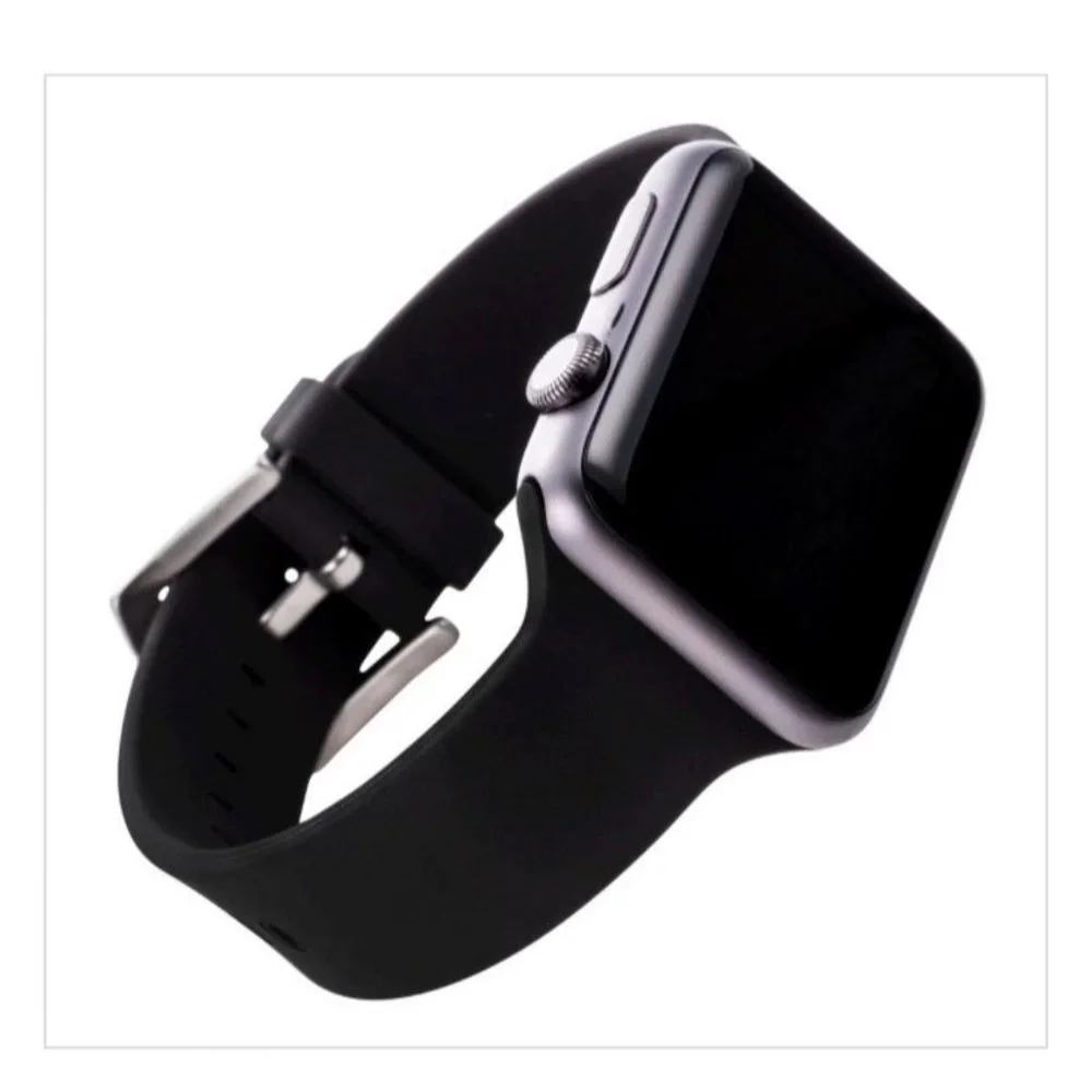 WITHit Apple Watch Silicone 38mm Replacement Band - Black, Adult Unisex